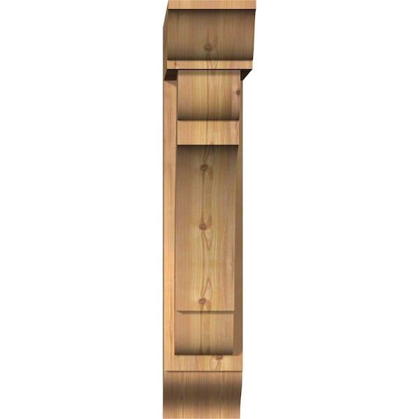 Olympic Traditional Smooth Bracket W/ Offset Brace, Western Red Cedar, 7 1/2W X 26D X 38H